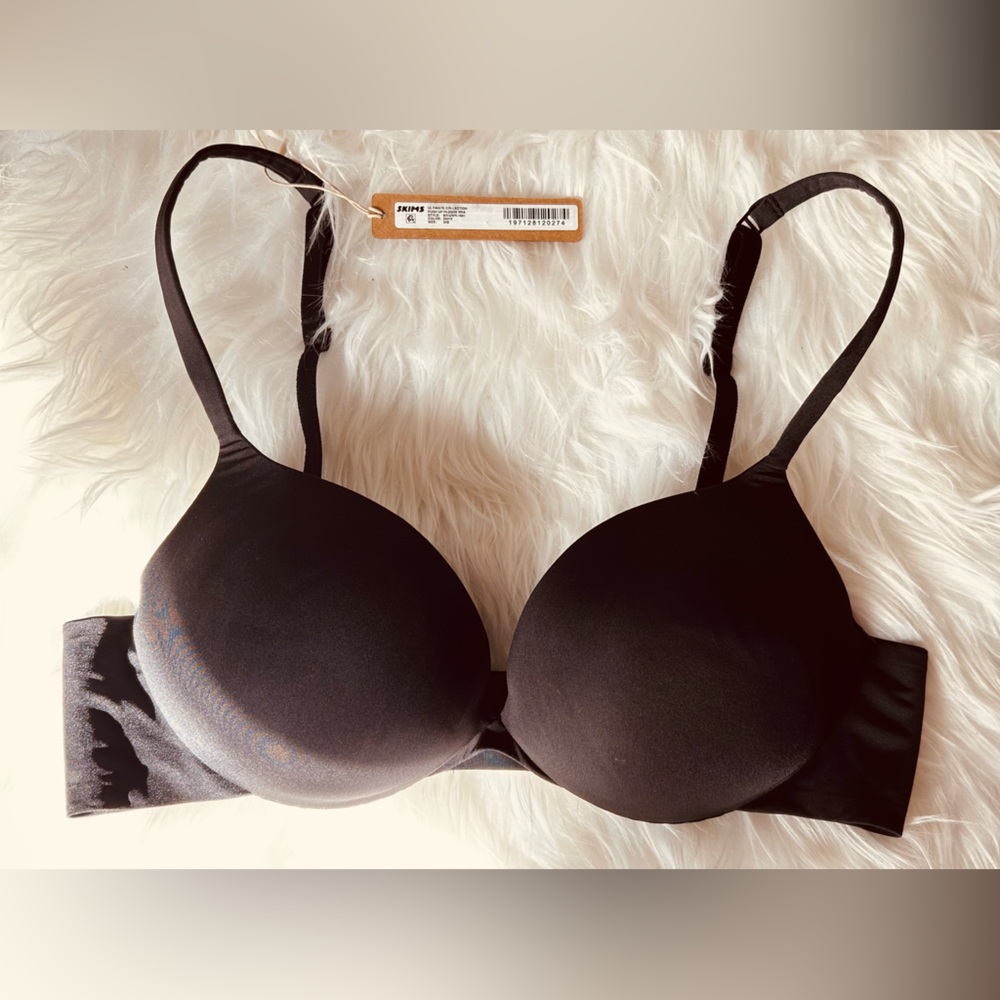 NWT SKIMS Ultimate Collection Push Up Plunge Bra BR-UWR-1881 Onyx